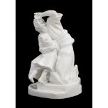 A Soviet porcelain group "Guernica: Spanish Woman and Child" Lomonosov State Porcelain