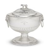 A George III sterling silver tureen and cover Henry Nutting, London, 1805 The circular gadrooned