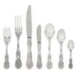 An American sterling silver seven-piece flatware service for twelve Reed & Barton, Taunton, MA, 20th
