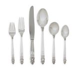 An American sterling silver six-piece flatware service for eighteen International Sterling Co.,