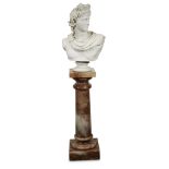 An Italian marble bust of the Apollo Belvedere after the antique late 19th/early 20th century Sold