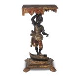A Venetian polychromed figural pedestal 19th century H: 36, W: 19 1/2, D: 15 1/2 in. PROVENANCE: