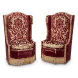An imposing pair of Venetian Baroque style high-back armchairs late 19th/early 20th century