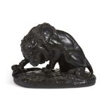 After Antoine-Louis Barye (French, 1795-1875) Lion au Serpent, late 19th/early 20th century