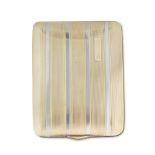 An Art Deco 14-karat two-color gold engine-turned cigarette case likely American, marked 14k,