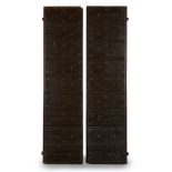 A pair of Italian rustic chestnut doors with metal studs likely 18th century Fine and unusual, the