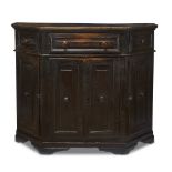 An Italian Renaissance walnut credenza possibly Tuscany, late 17th century H: 44, W: 54, D: 19 in.
