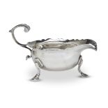 A small George II sterling silver mint boat Dinah Garmon, London, 1741 Marked to underside and