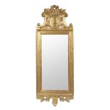 An Italian Neoclassical pier mirror late 18th/early 19th centuryThe mirror plate replaced. H: 46 1/