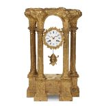 A Napoleon III ormolu 'grotto' clock apparently unsigned, mid 19th century In the form of a Roman