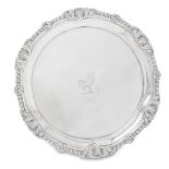 A George III sterling silver small footed salver Edward Edwards, London, 1817 With shaped