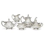 An American sterling silver five-piece tea and coffee service Reed & Barton, Taunton, MA, 20th