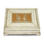 A Russian Neoclassical carved bone casket likely Kholmogory, first quarter 19th century Rectangular,