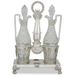 A Charles X silver cruet standmaker's mark SJD, Paris, circa 1820-30 Marked to underside. H: 13,