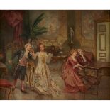 MARIANO ALONZO PÉREZ (SPANISH 1857-1930) THE HARPSICHORD LESSON Signed 'Alonso-Pérez' bottom