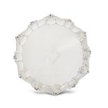 A George III sterling silver salver James Morison, London, 1760 Centered by an engraved crest,