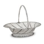 A George II sterling silver pierced swing-handled basket possibly Edward Aldridge II, London, 1759