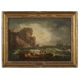 FOLLOWER OF CLAUDE JOSEPH VERNET (FRENCH 1714-1789) SHIPWRECK Oil on panel 13 1/4 x 20 in. (33.7 x