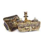 A Russian Imperial Porcelain inkstand and tray Imperial Porcelain Manufactory, St. Petersburg,