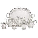 A Mexican sterling silver seven-piece tea and coffee service Otaduy, 20th century Comprising a