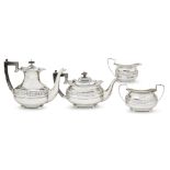 An Edward VII sterling silver four-piece tea and coffee service George Nathan & Ridley Hayes,