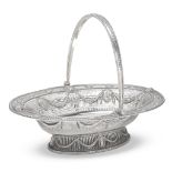 A George III sterling silver swing-handled cake basket Burrage Davenport, London, 1780 The