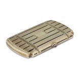 An Art Deco lady's gem-set gold and enamel cigarette case apparently unmarked, possibly French,
