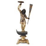 A Venetian polychromed figural torchère 19th century H: 35 1/2 in. PROVENANCE: Property of a