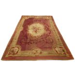 A Napoleon III Aubusson ruglate 19th century With modern lining. 10 ft. 9 in. x 7 ft. 3 in.