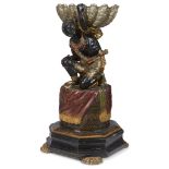 A Venetian polychromed figural pedestallate 19th century H: 42 in. PROVENANCE: Property of a