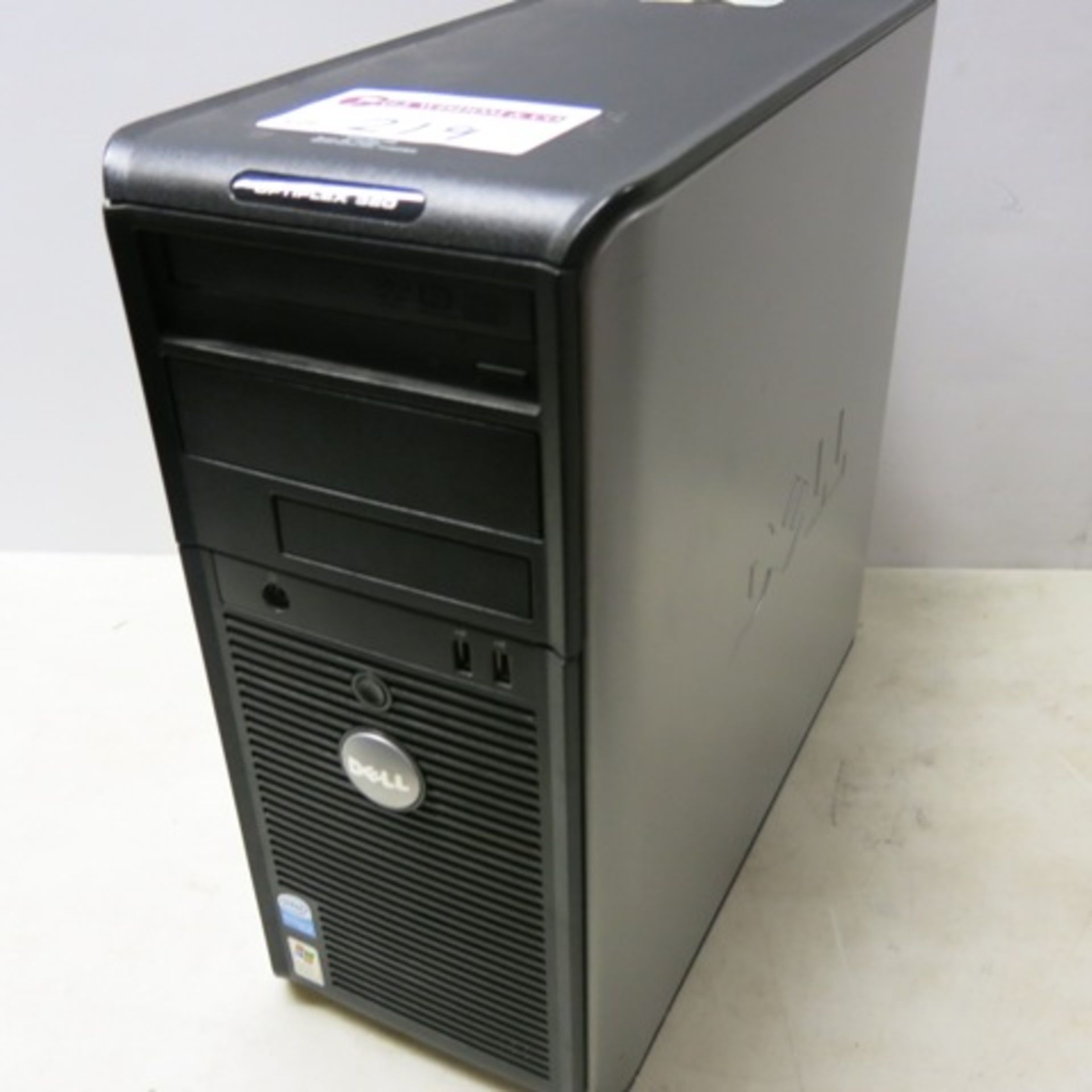 Dell OptiPlex 320 PC. Intel Pentium D CPU @ 3GHz, 1GB RAM, 156GB HDD. Running Ubuntu Linux 14.04