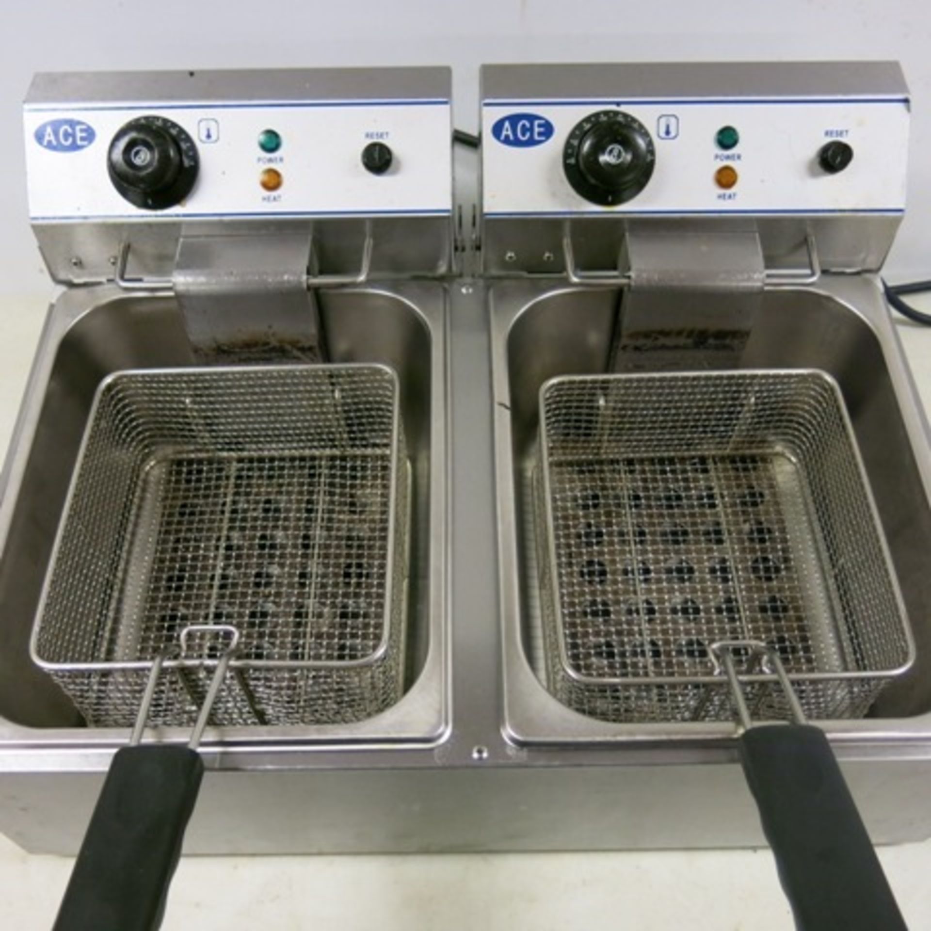 Ace Commercial Electric Twin Basket Deep Fat Fryer, Model AFD-10S, Capacity 10Lt + 10 Lt - Bild 2 aus 5