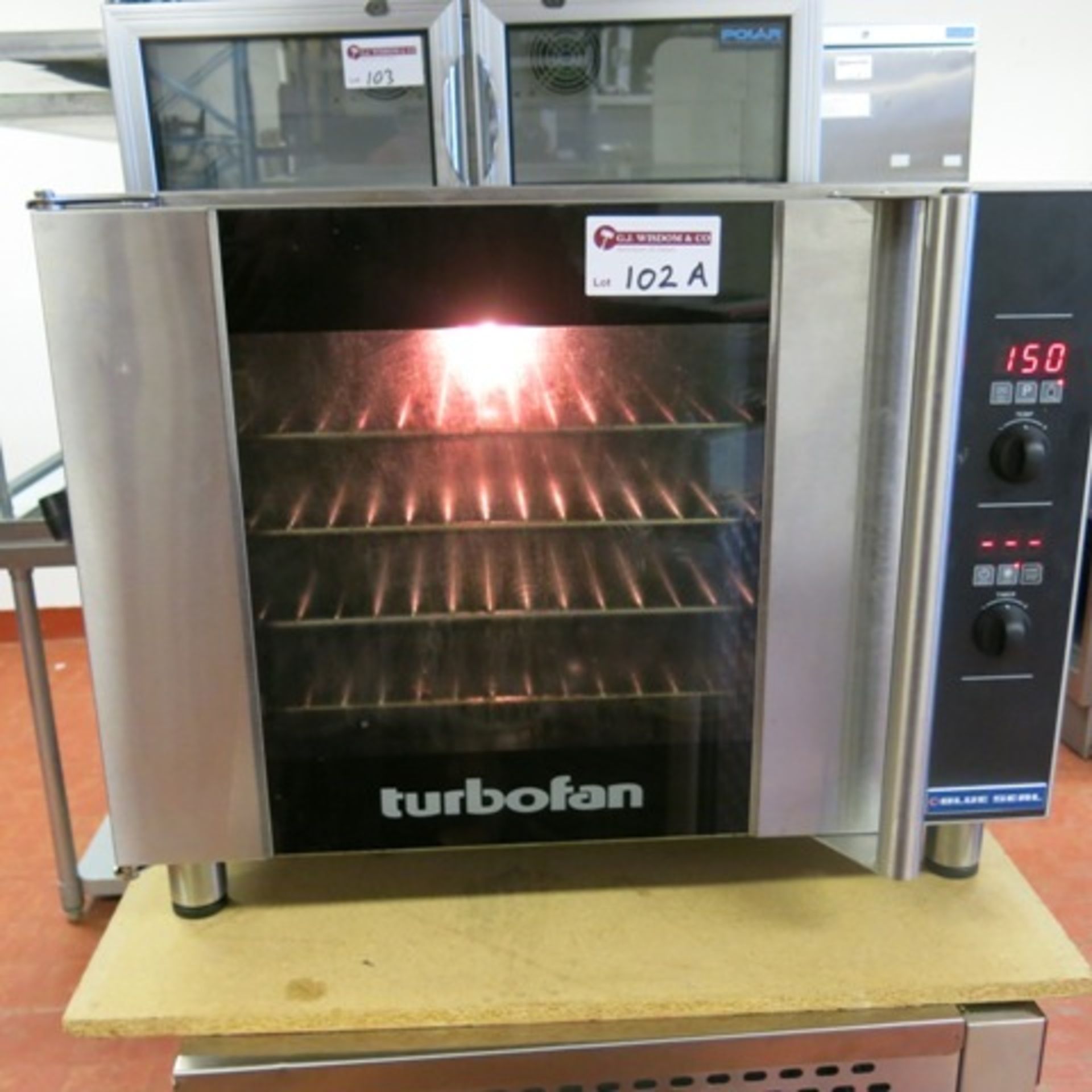 Blue Seal Turbo Digital Electric Convection Oven. Model E31D4. Size (H) 63 x (W) 81 x (D) 70cm