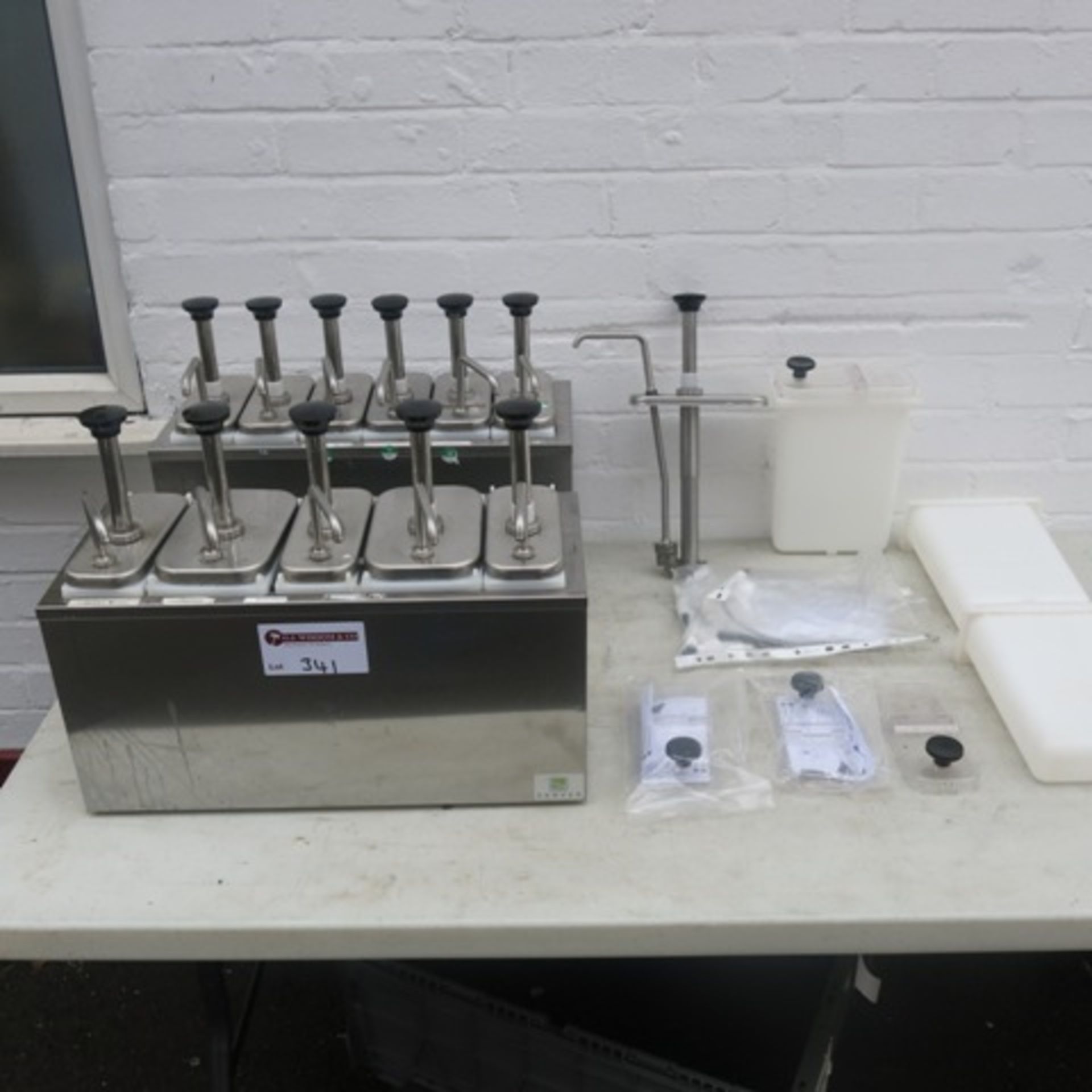 2 x SERVER Stainless Steel Drop In Bar Stainless Steel Pump Stations with a Quantity of Spares