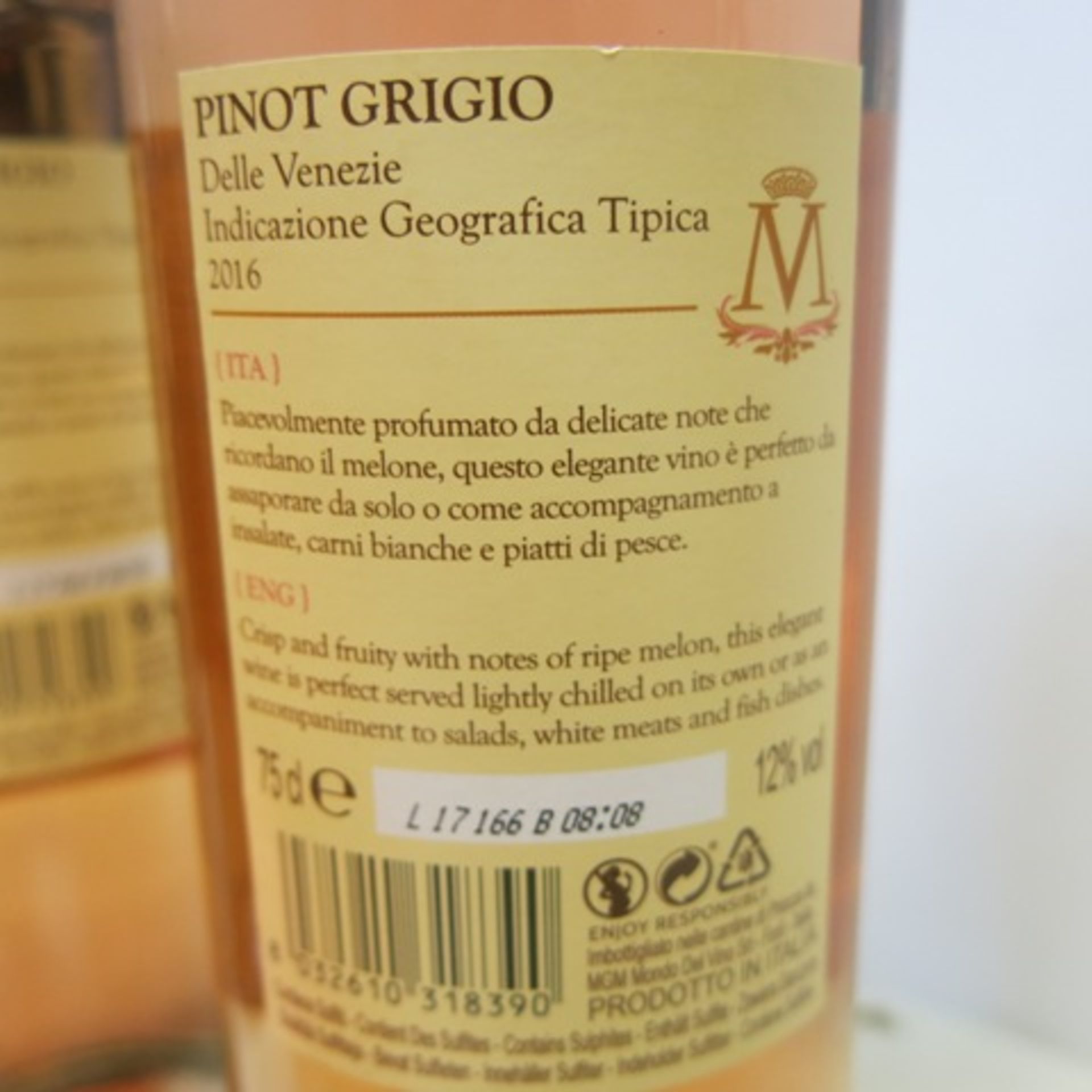 5 x Bottles of Mannara Pinot Grigio Rose Wine, Year 2016. Total RRP £75.00 - Image 3 of 3