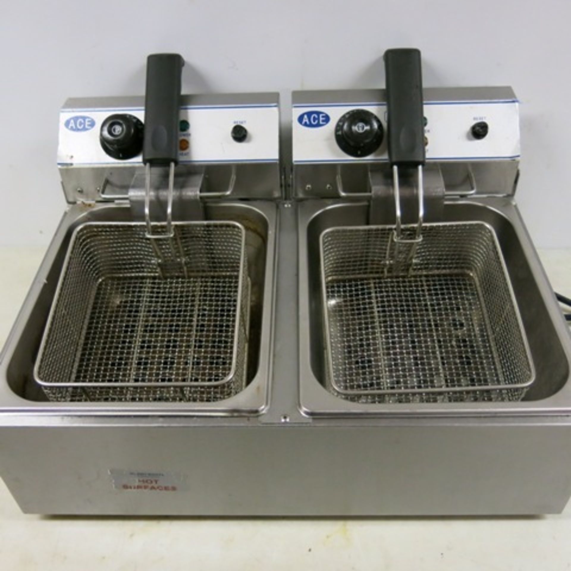 Ace Commercial Electric Twin Basket Deep Fat Fryer, Model AFD-10S, Capacity 10Lt + 10 Lt - Bild 3 aus 6