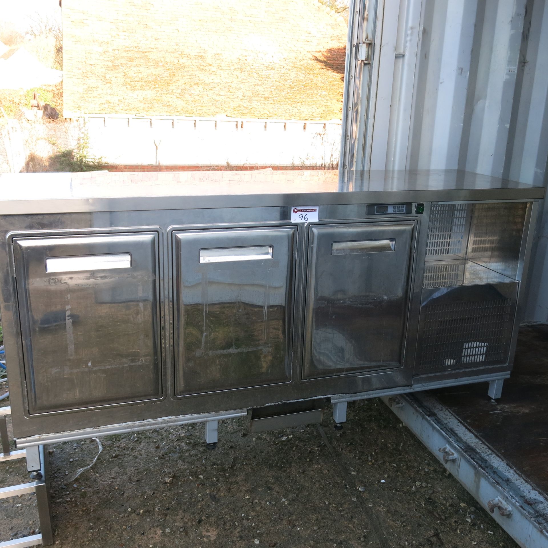 Stiltek 3 Door Polished Stainless Steel Under Bar Chiller Unit, Model B.BASSO 2003SPEISP55. Size (