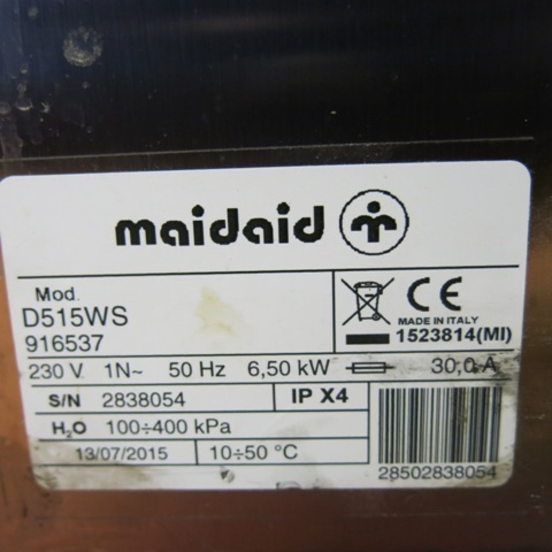 Maidaid-Halycon Undercounter D Range Glass Washer with Digital Display, Model D515WS. Comes with 2 - Image 5 of 5