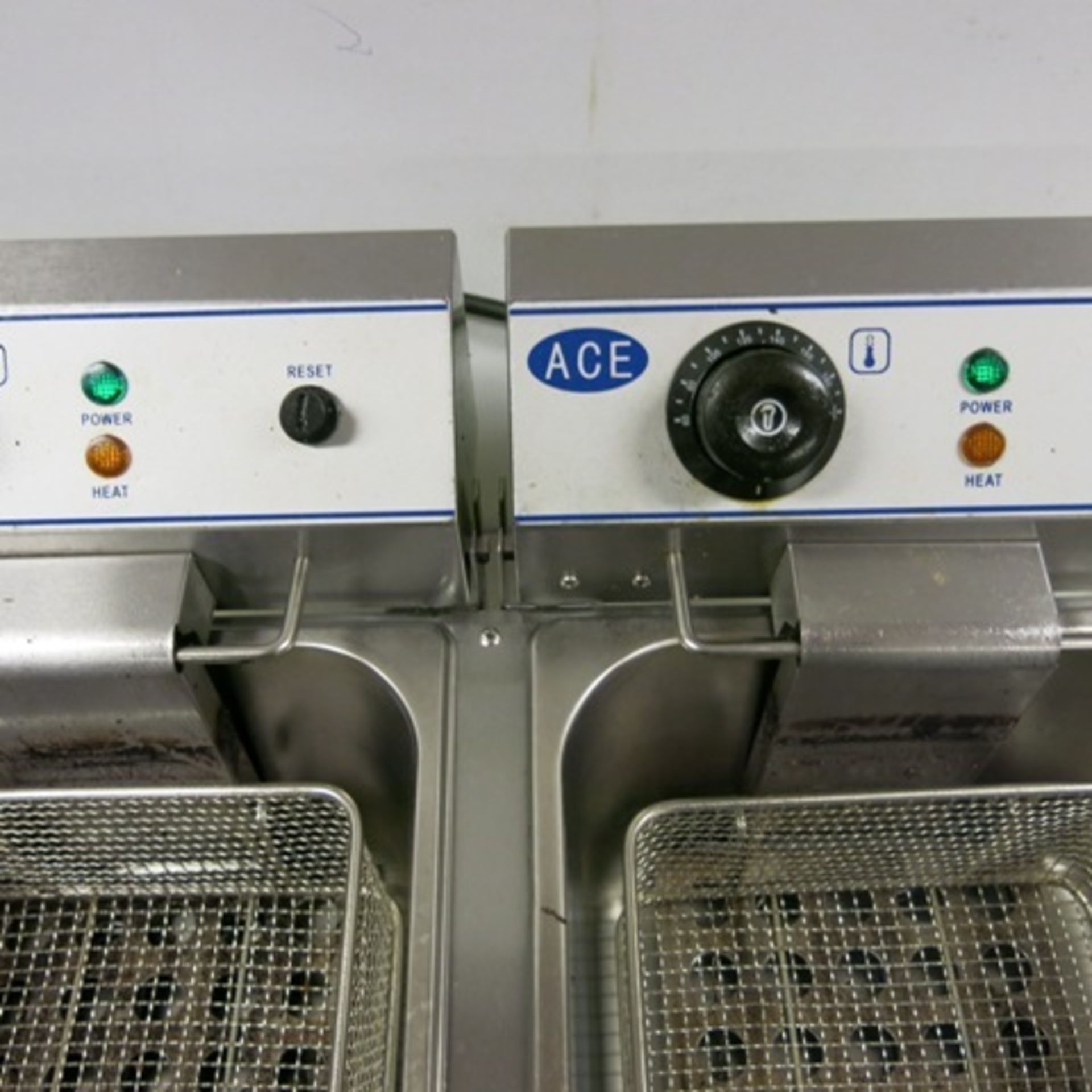 Ace Commercial Electric Twin Basket Deep Fat Fryer, Model AFD-10S, Capacity 10Lt + 10 Lt - Bild 3 aus 5