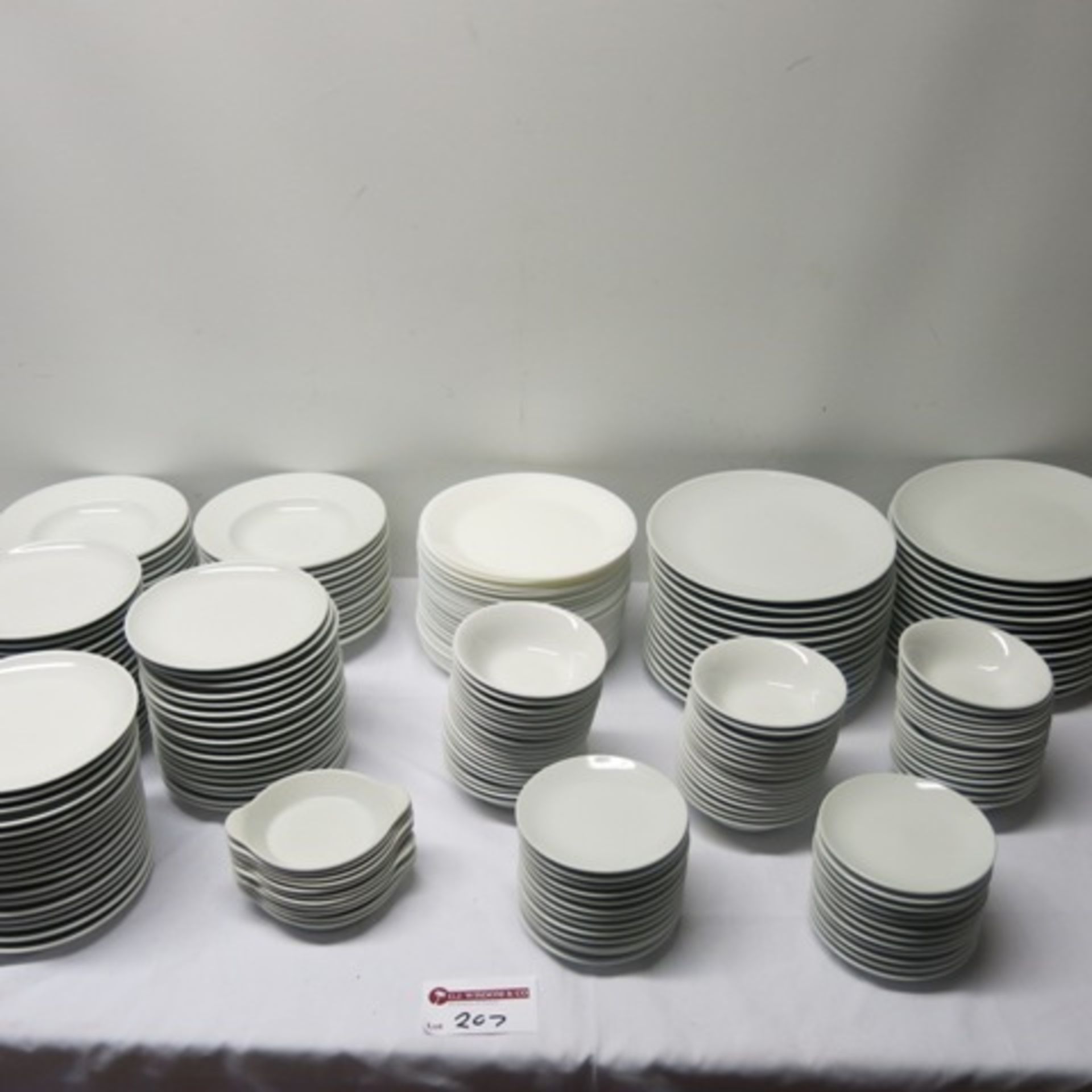 Large Quantity of Assorted Olympia, Athena & Other Dinnerware to Include: 28 x 11" Plates, 22 x