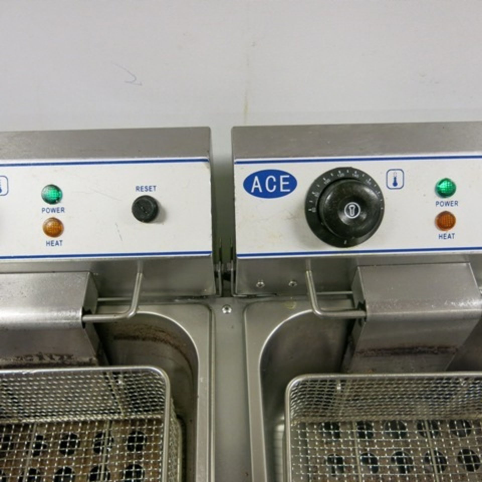 Ace Commercial Electric Twin Basket Deep Fat Fryer, Model AFD-10S, Capacity 10Lt + 10 Lt - Bild 4 aus 6