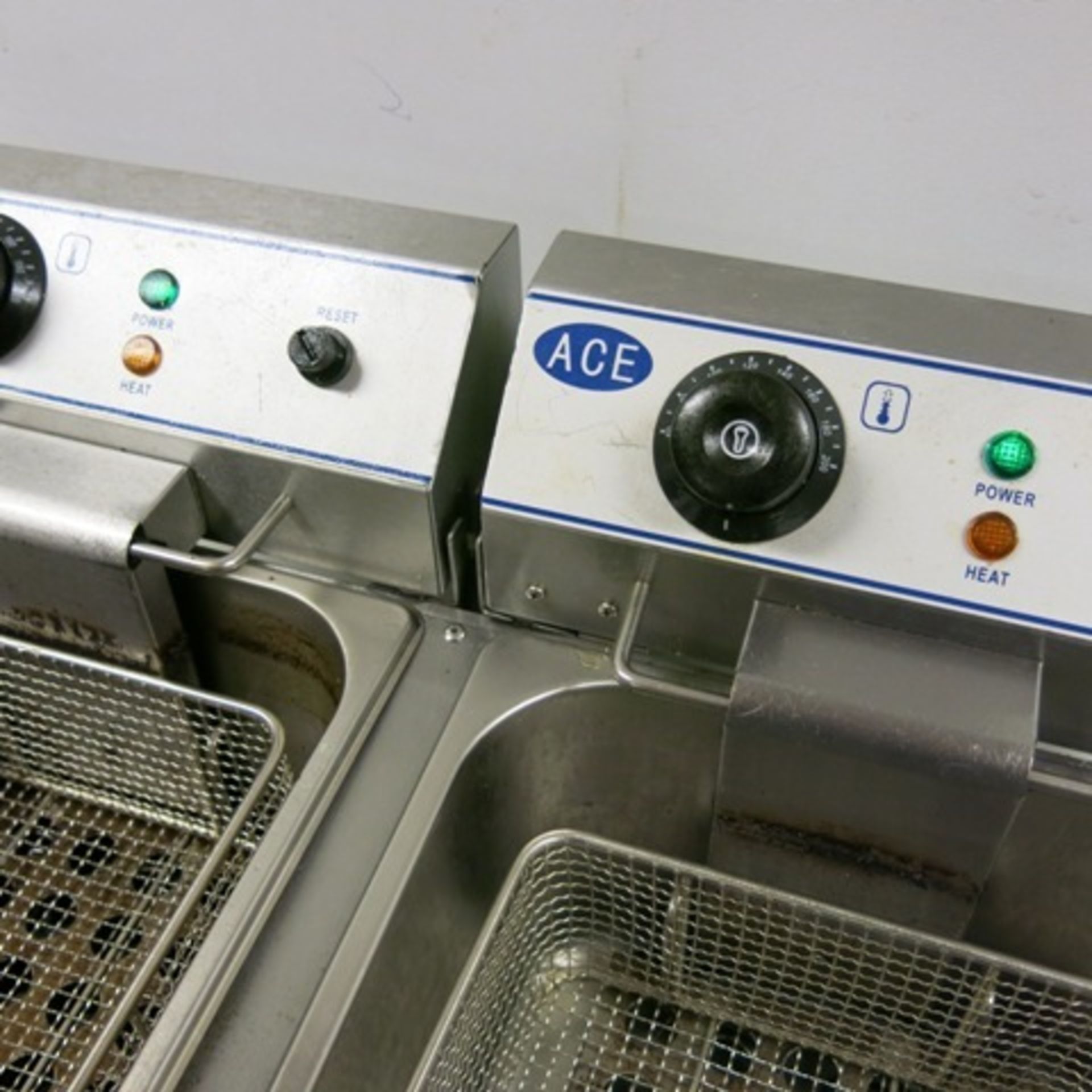 Ace Commercial Electric Twin Basket Deep Fat Fryer, Model AFD-10S, Capacity 10Lt + 10 Lt - Bild 5 aus 6