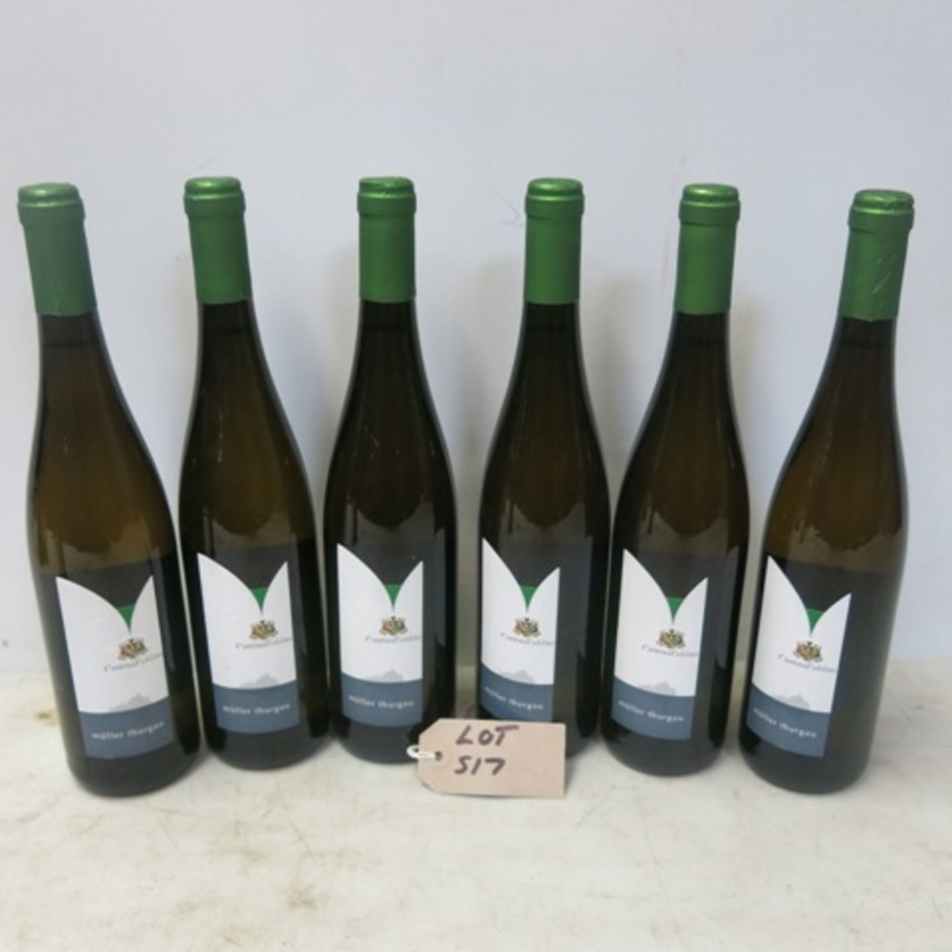 6 x Bottles of Cantina Toblino Muller Thurgau White Wine, Year 2016. Total RRP £80.00