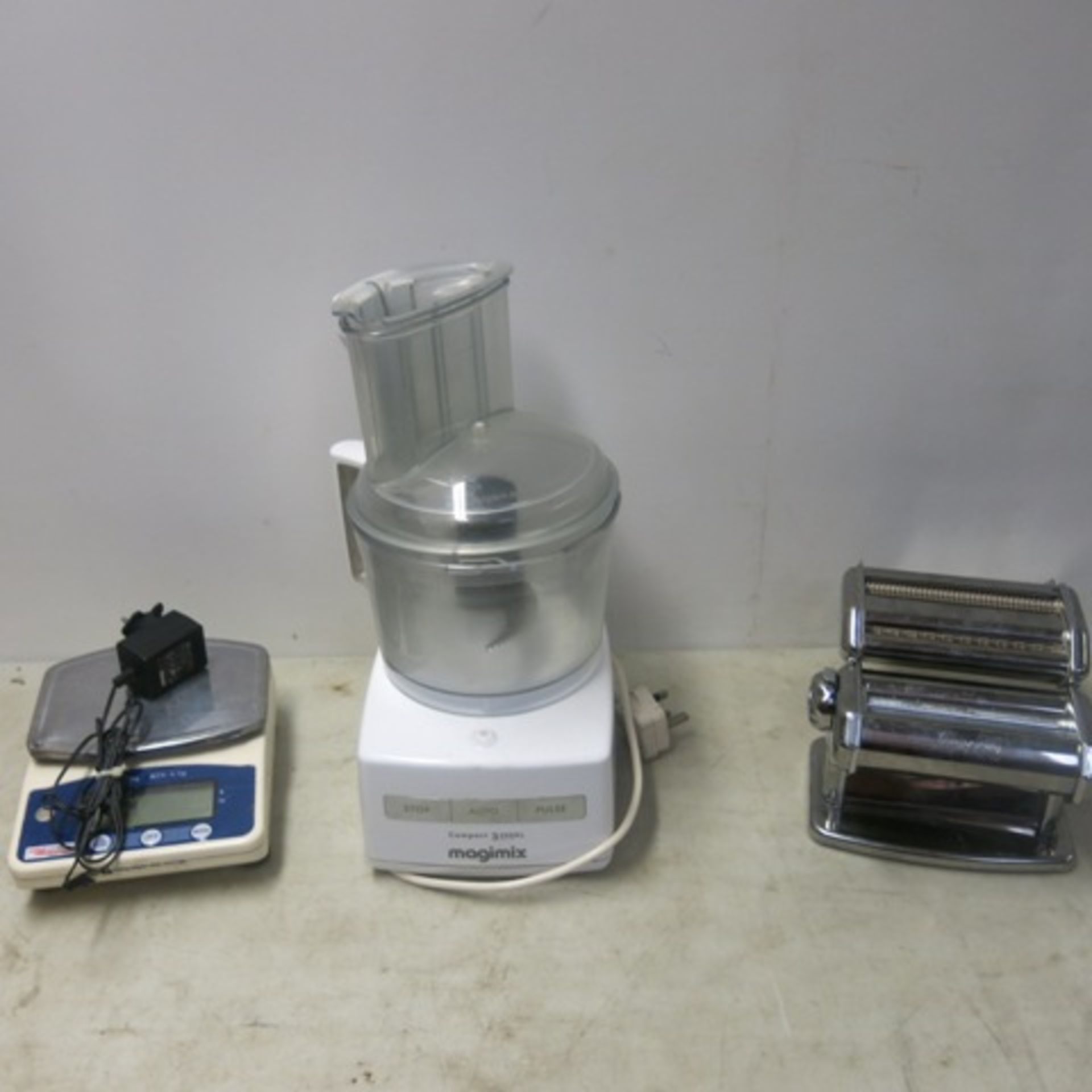 Lot of Kitchen Equipment to Include: 1 x Magimix Compact 300xl Food Processor, 1 x Imperia Pasta