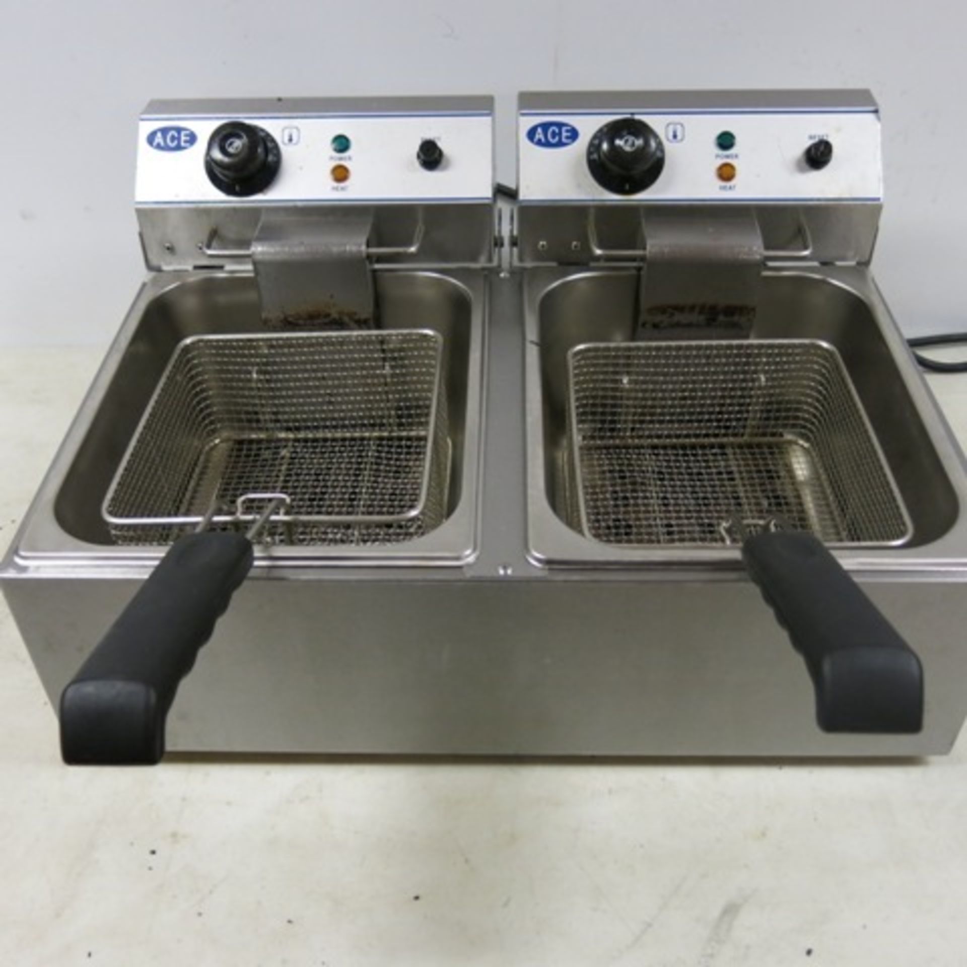 Ace Commercial Electric Twin Basket Deep Fat Fryer, Model AFD-10S, Capacity 10Lt + 10 Lt