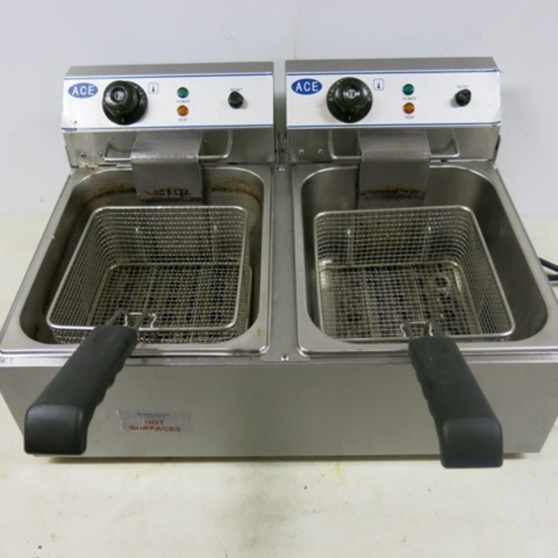 Ace Commercial Electric Twin Basket Deep Fat Fryer, Model AFD-10S, Capacity 10Lt + 10 Lt