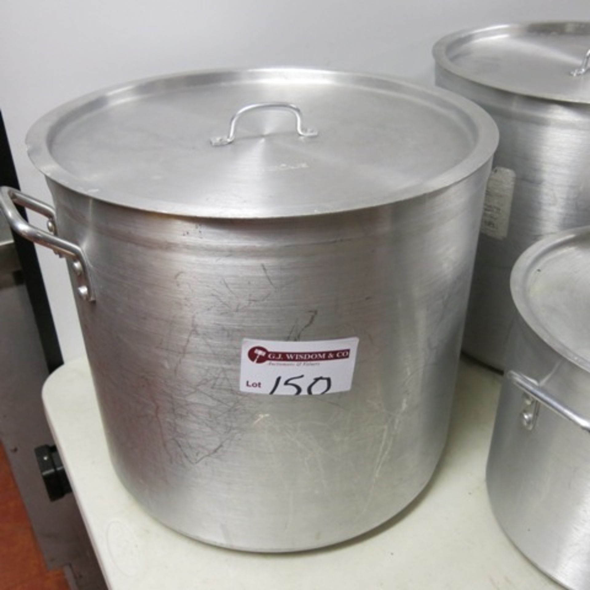 6 x Vogue Assorted Sized Aluminium Stock Pots with 4 Lids - Image 4 of 6
