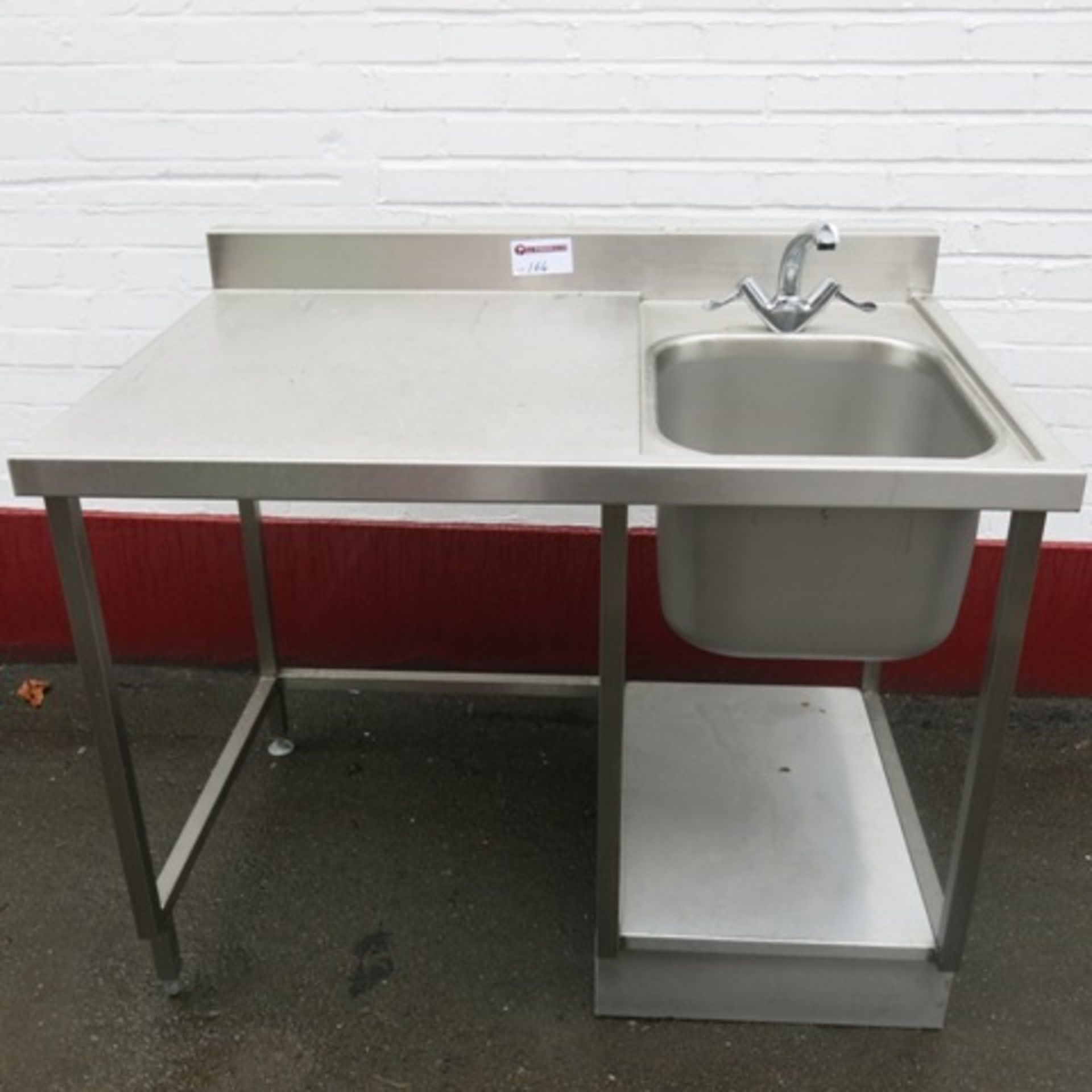 Stainless Steel Deep Sink Unit. Size (H)90cm x (W) 120cm x (D)80cm.