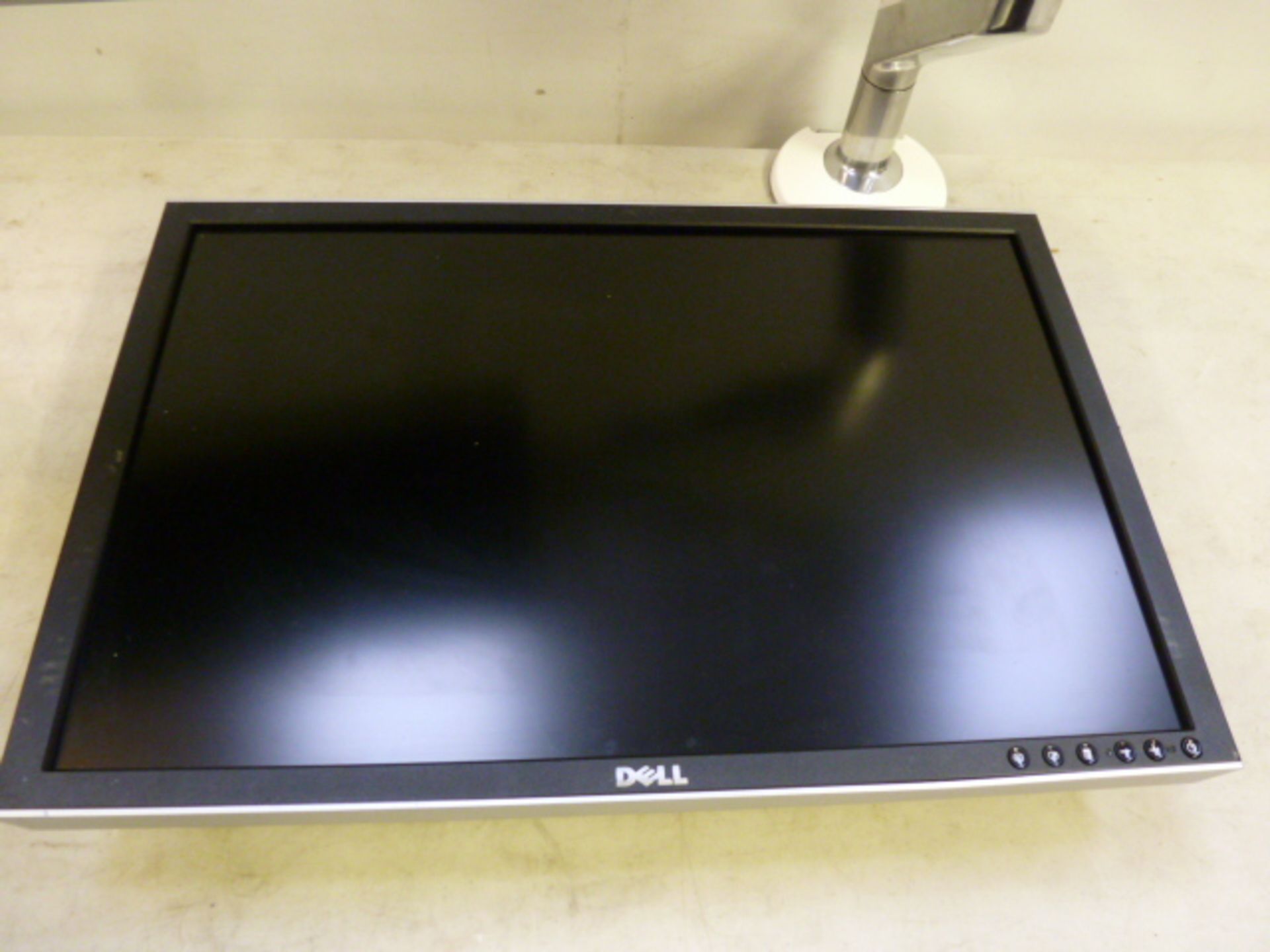 2 x Dell 24" Widescreen Monitors Model 2408WFPb on Humanscale Double Screen, - Image 2 of 8