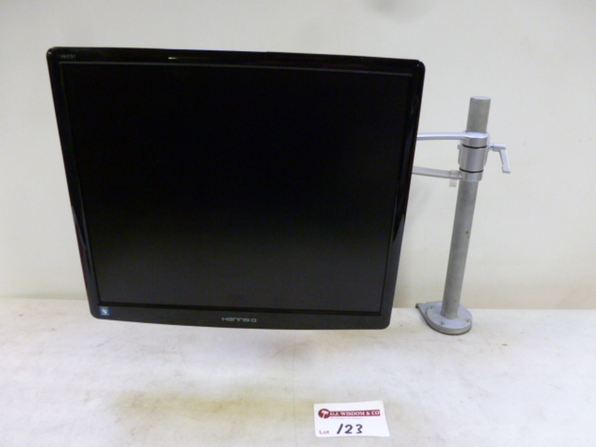 Hanns-G HH191, 19" LCD Monitor, Model HSG 1070 on Adjustable Desk Mount/Stand